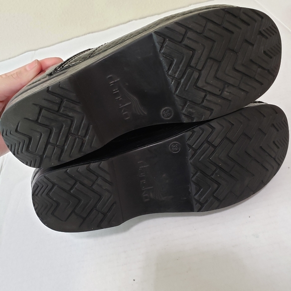 Dansko Colorful Print Texture Glossed Leather Slip-Resistant Clog Mules Size 39 - Picture 9 of 13